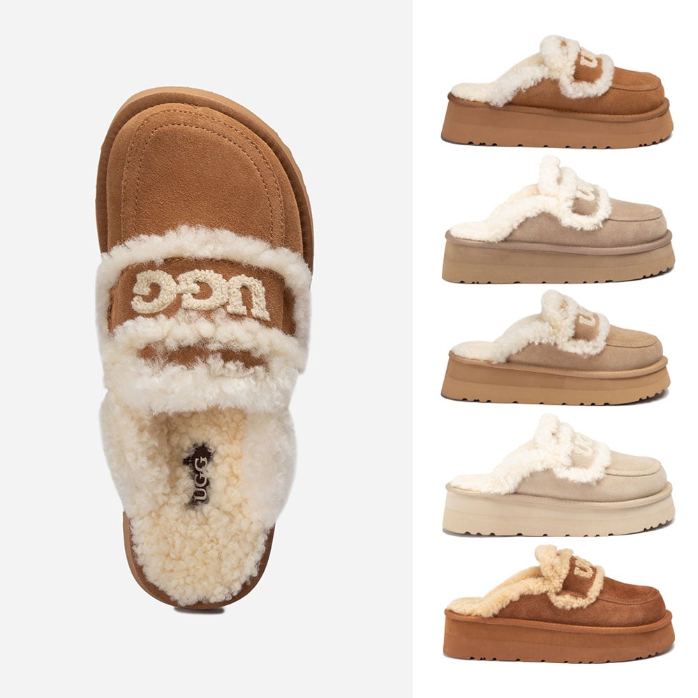 [무료배송] 호주정품 오즈웨어 바이올릿 쉐어링 플랫폼 슬리퍼 OZWEAR UGG OB938P